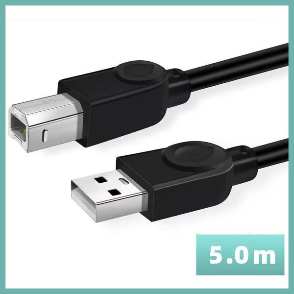 USB 2.0 Type A Male to B Printer Cable for HP Canon Dell Brother Epson Xerox Carousel 9