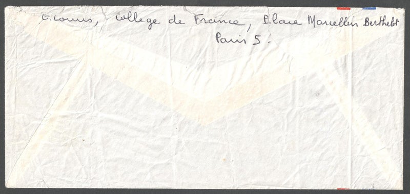 1962 FRENCH SOUTHERN & ANTARCTIC TERRITORY COVER TO N.Z. SCIENTIST *** RARE*** Carousel 2