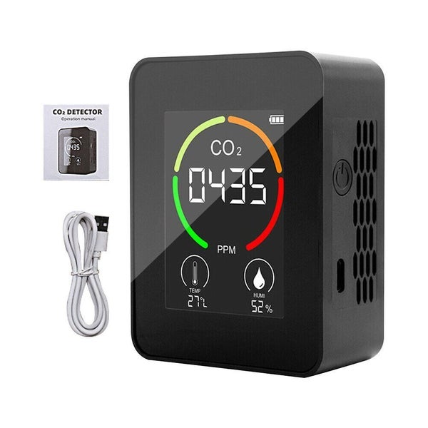 3 in 1 Carbon Dioxide Detector Portable CO2 Detector Air Quality Monitor Meter D Carousel 10