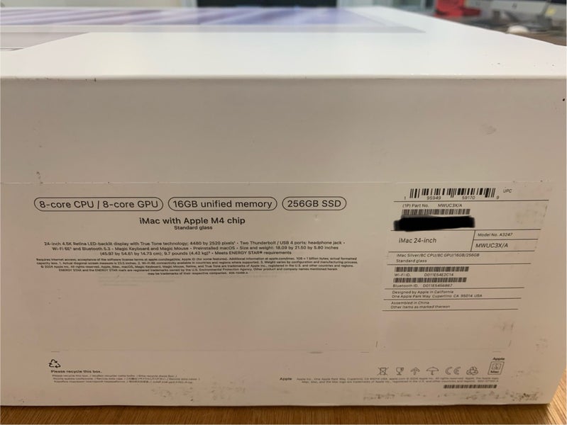 Brand new M4 iMac/16GB/256GB Carousel 4