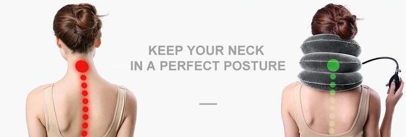 * Brand New Inflatable Spine Alignment Pillow Neck Cervical Traction Pillow # Carousel 2