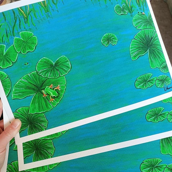 The Hidden Swamp - Print of Acrylic Painting Carousel 1