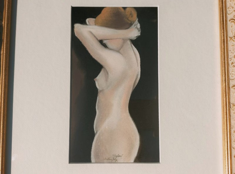 NZ Artist Christine King Original Nude Study. "Aglow" Carousel 1
