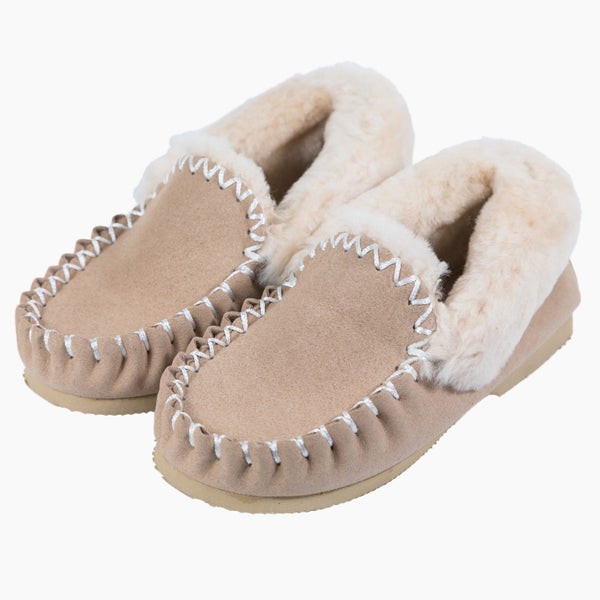 Merino Sheepskin Moccasins in Burgundy Colour Carousel 7