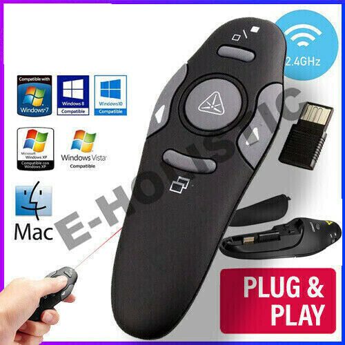 1 set Wireless Presenter Laser Pointer PPT Remote Control Pen Powerpoint Pres... Carousel 1