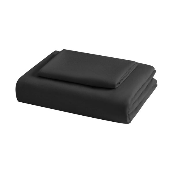 Dreamaker Superfine Washed Microfibre Duvet Cover Set Black Single Bed Carousel 13