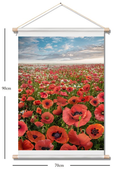 Poppy Field Canvas Print Wall Art628543195678741118