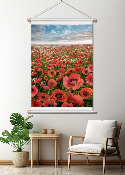 Poppy Field Canvas Print Wall Art62854319567874111