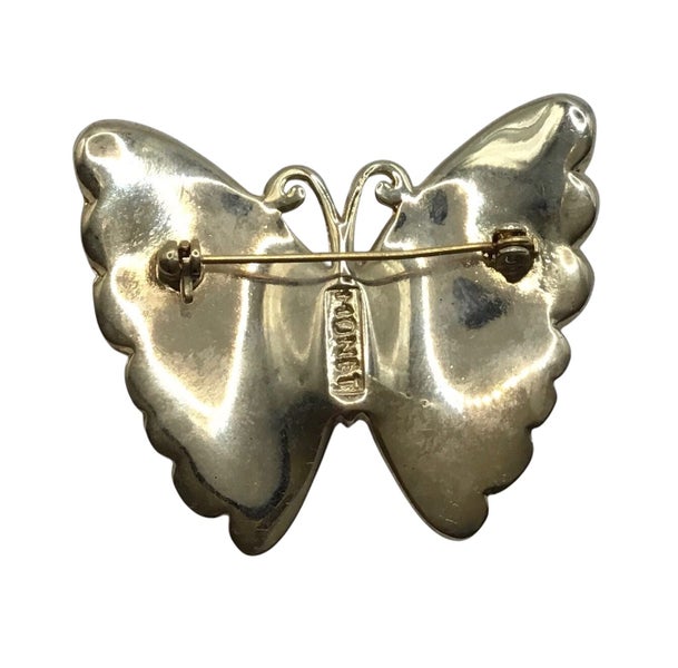 Signed ~ MONET ~ RHINESTONE ENAMEL BUTTERFLY Brooch Carousel 3