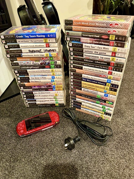 Radiant Red PSP 3000 & 46 Games Carousel 1