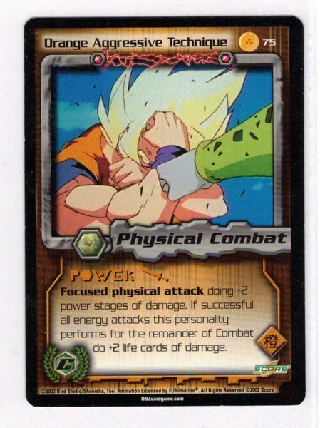 Dragonball Z - Orange Aggressive Technique #75 - 3 star TCG card Carousel 1