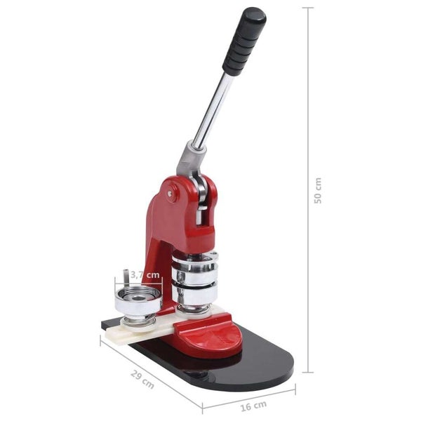 vidaXL Badge Maker Machine with Circle Cutter 37 mm Carousel 9
