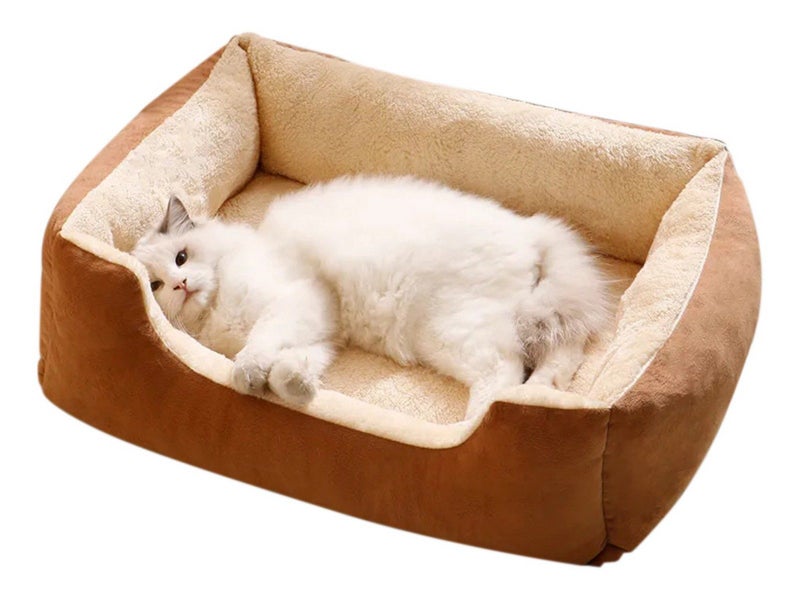 Rectangle Plush Pet Bed Dog Bed Cat Bed M Carousel 1