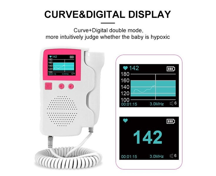 Fetal heart monitor pregnant women Doppler fetal heart monitor home smart fet Carousel 5