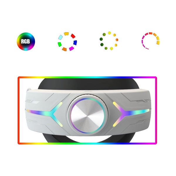 For Meta Oculus Quest 3 VR Head Strap RGB Comfort Headstrap White64765061207425111