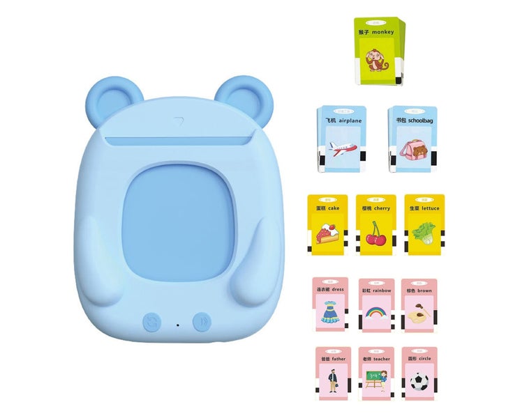 Useful Talking Flash Cards Clear Sounds Preschool Toddler - Blue Carousel 1