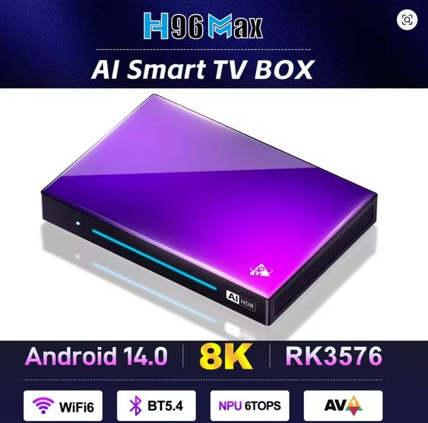 H96 MAX M9 AI Android 14 TV BOX NPU 6TOPS RK3576 8-Core 2.4G 5G Wifi6 2GB 16GB Carousel 2