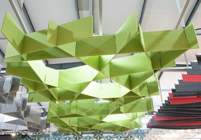 Acoustic Ceiling Lattice Fly, Lime Colour Carousel 1