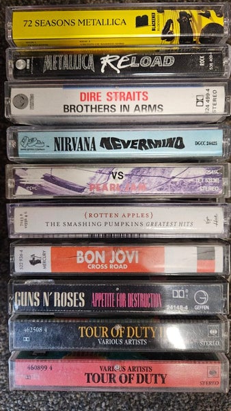 Ten rock / metal cassette tapes Carousel 2