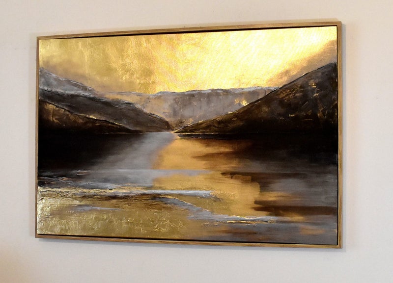 MILFORD SOUND - GOLD LEAF - FLOATING FRAME - LARGE Carousel 2