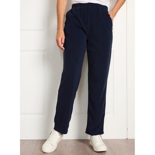 Value pack - 2 pairs of microfleece pants - size 12 - black & navy - warm & snug629897951257611124