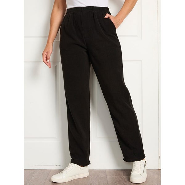 Value pack - 2 pairs of microfleece pants - size 12 - black & navy - warm & snug62989795125761111