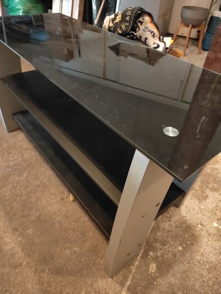 Black glass TV stand Carousel 2