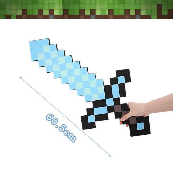 Minecraft Foam Sword Pixel Sword toys 60cm Carousel 1