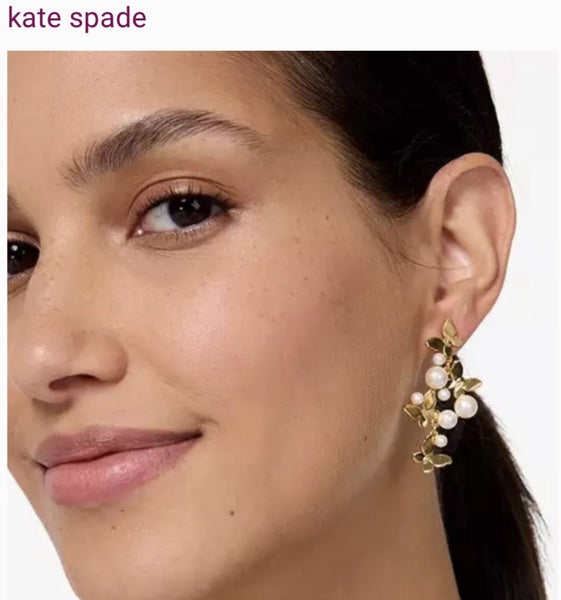 Kate Spade pearl/gold “All aflutter” earrings - BRAND NEW 2025 Carousel 1