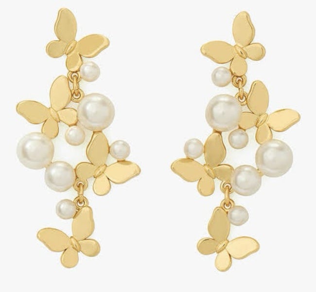 Kate Spade pearl/gold “All aflutter” earrings - BRAND NEW 2025 Carousel 2