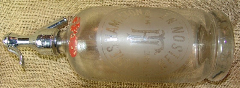 Glass Soda Syphon - James Hamilton - Nelson NZ Carousel 2