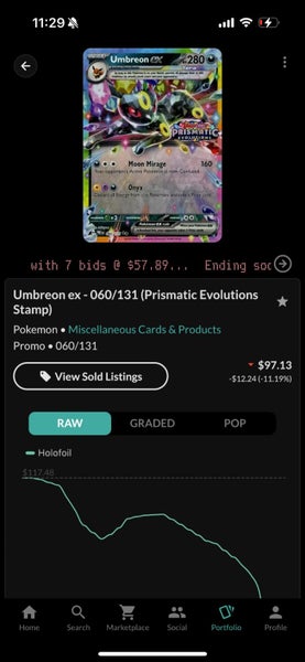 (Possible PSA10)Umbreon Ex Stamped 060/131 Promo Sealed Carousel 3