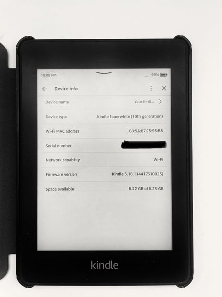 Kindle Paperwhite 10th gen 8GB PQ94WIF with brand new case and charge cable Carousel 2