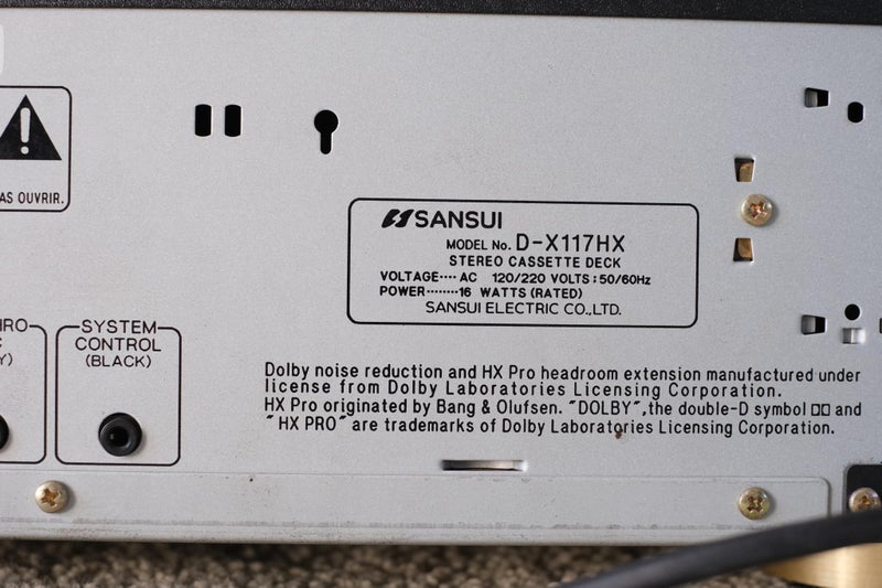 Sansui D-X 117 HX Tape Cassette player/recorder Carousel 8