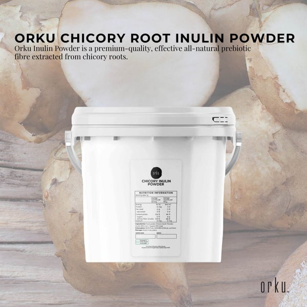 Orku 3.5Kg Chicory Root Inulin Powder Bucket - Prebiotic Unflavoured Supplement Carousel 2