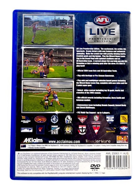 AFL LIVE PREMIERSHIP EDITION (PS2) *MINT COMPLETE* Carousel 2