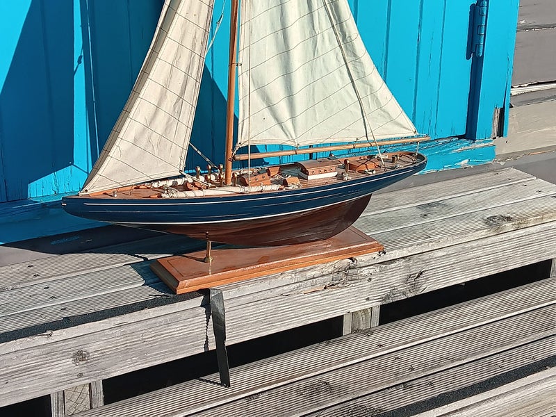 Large Wooden Modern Yacht (J Class?) Carousel 2