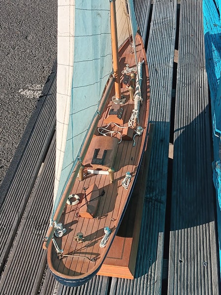 Large Wooden Modern Yacht (J Class?) Carousel 11