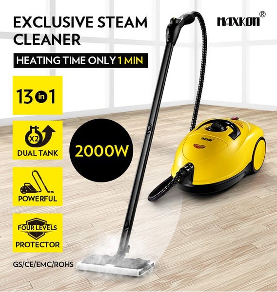 3.4L Commercial Home High Pressure Steam Cleaner Mop Carpet Floor Window Carousel 1