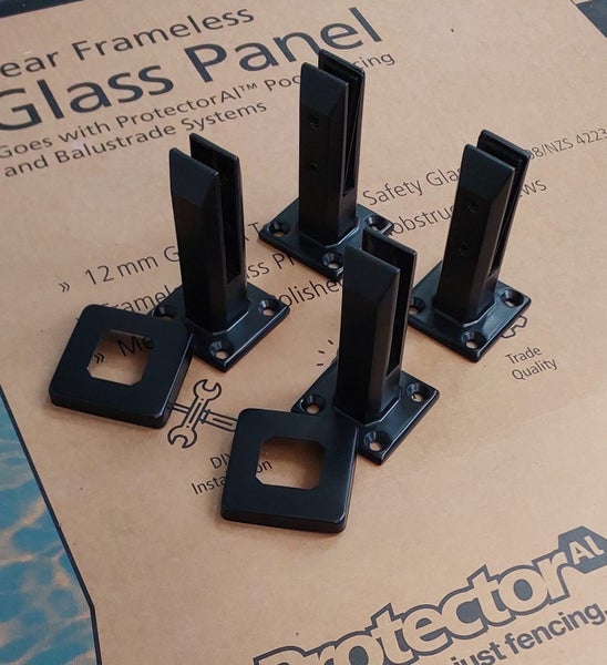 Glass Balustrade Panel and 4 Spigots Carousel 2