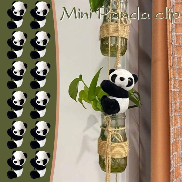 6pcs Cute Panda Doll Plush Mini Potted Muppets Clip Accessories Curtain Curta... Carousel 19