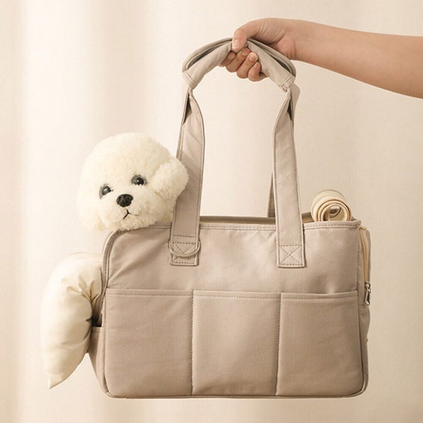 Portable Cat Carry Handbag Outdoor Travel Pet Carrier Small Dog Carry Bag-Gray Carousel 1