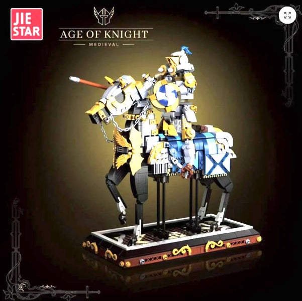 JIESTAR JJ9050 Age Of Knight with 1247 Pieces Blocks Carousel 1