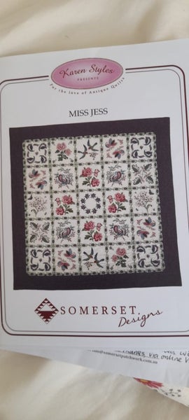 Miss Jess quilt panel 2fabrics ,pattern and templates very special Carousel 1