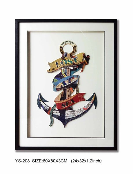 3D Anchor Collage Art Decor with Frame Carousel 1