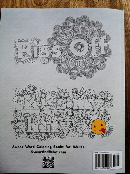 Adult Colouring Book Swear and Relax Vol.1 Art Relaxing Coloring Carousel 2
