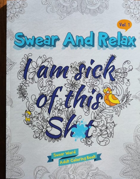 Adult Colouring Book Swear and Relax Vol.1 Art Relaxing Coloring Carousel 1