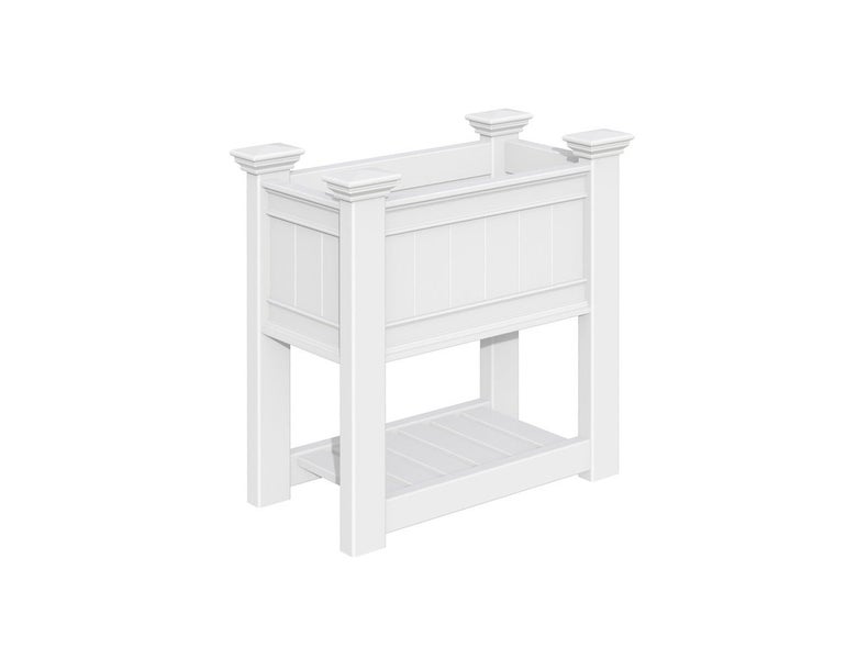 Greenpod Raised PVC Garden Bed with Shelf Carousel 1