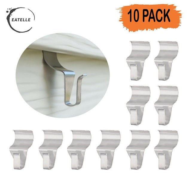10pcs Eatelle Vinyl Siding Hooks Low Profile Heavy duty No-Hole Hangers No Dr... Carousel 1
