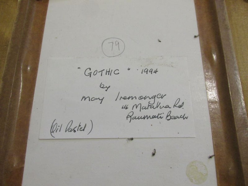 May Iremonger oil pastel drawing 'Gothic' 1994 Carousel 3